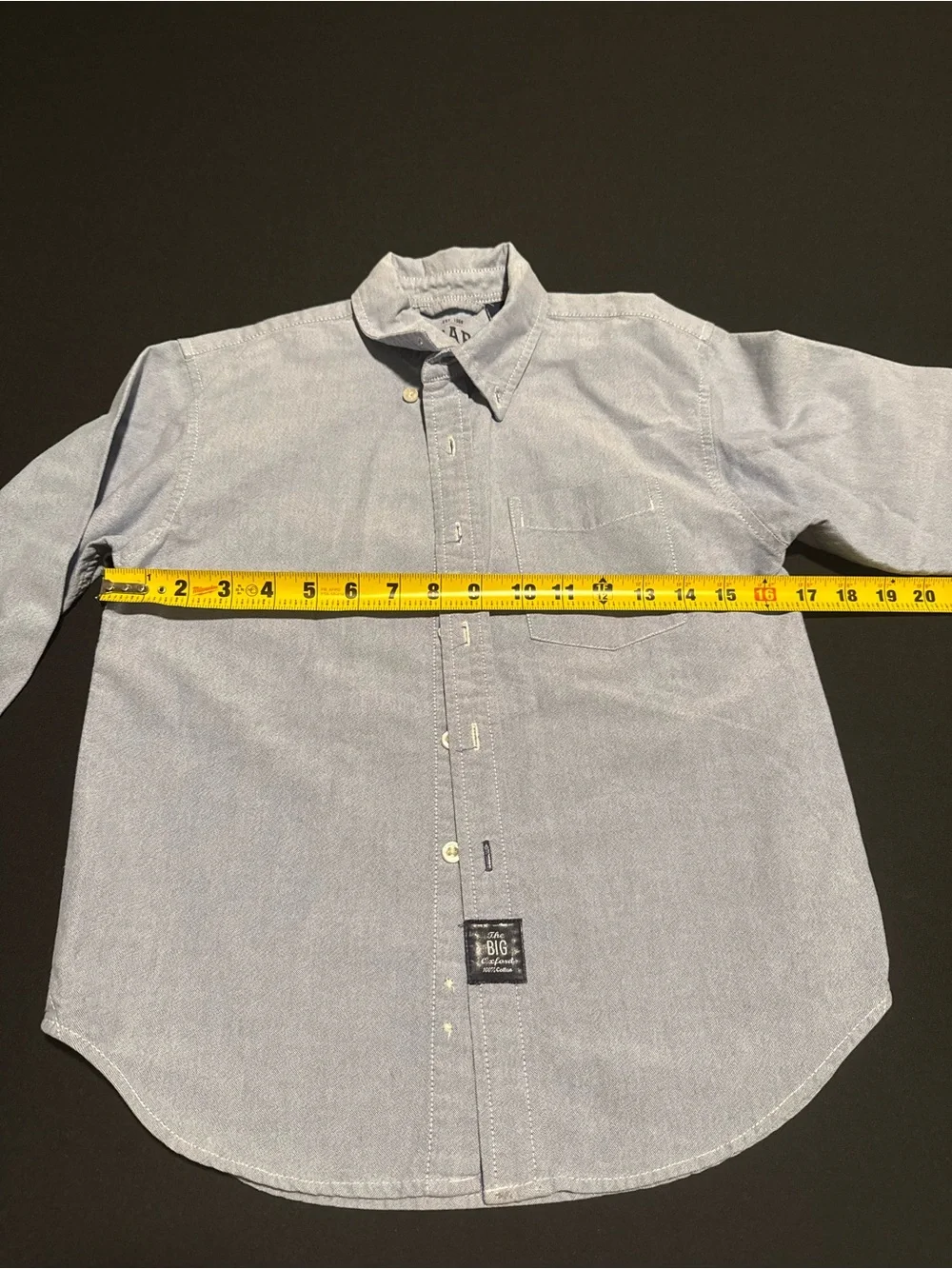 GAP Kids  Light Blue Button-Down Oxford Shirt 5-6, Authentic Oxford